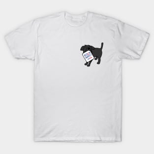 Small Dog with Biden Harris 2024 Sign T-Shirt